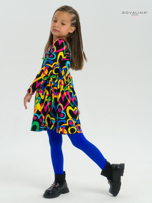 Платье Эля яркие сердца на черном - Sovalina фото 30