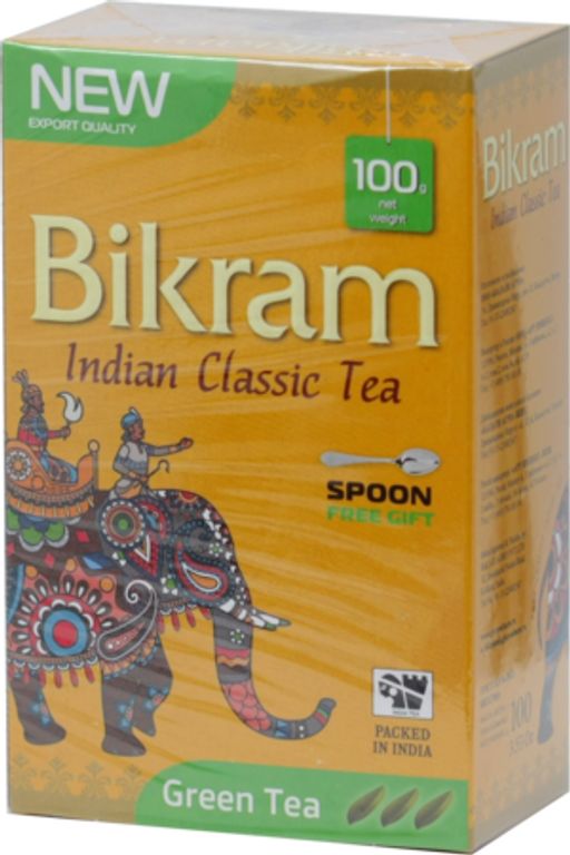 Bikram. Зеленый с ложкой 100 гр. карт.пачка