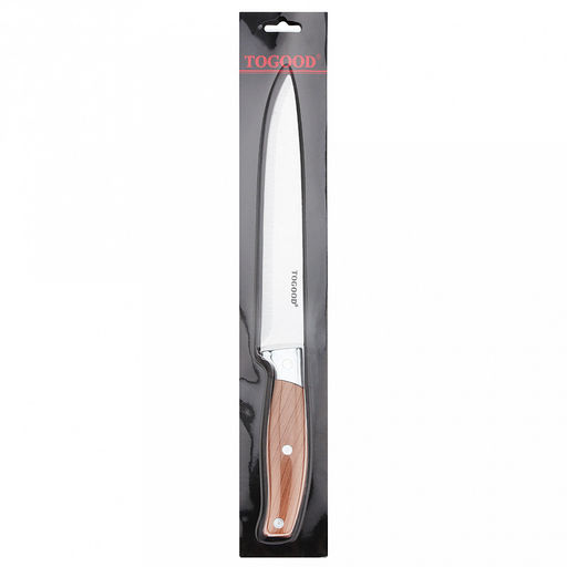 Форест Нож кухонный 185мм из нержавеющей стали, пластмассовая ручка под дерево, в блистере (Китай) - Домашняя мода фото 3