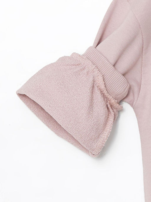 Bisiklet Yaka Uzun Kollu K?z Bebek Sweatshirt