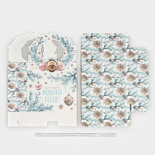 Коробка новогодняя складная Счастливого Нового года! 18 х 30 х 7 см - Дарите счастье фото 9