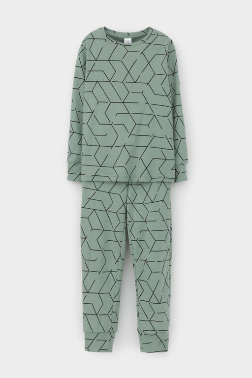 К 1552/эвкалипт,геометрический рисунок пижама дет