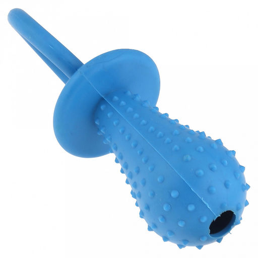 Игрушка для собаки Пустышка 14,5х5,2х5,2см, полипропилен, с шипами, цвета микс (салатовый, темно-розовый, синий), Пэт тойс (Pet toys) (Китай)  фото 3