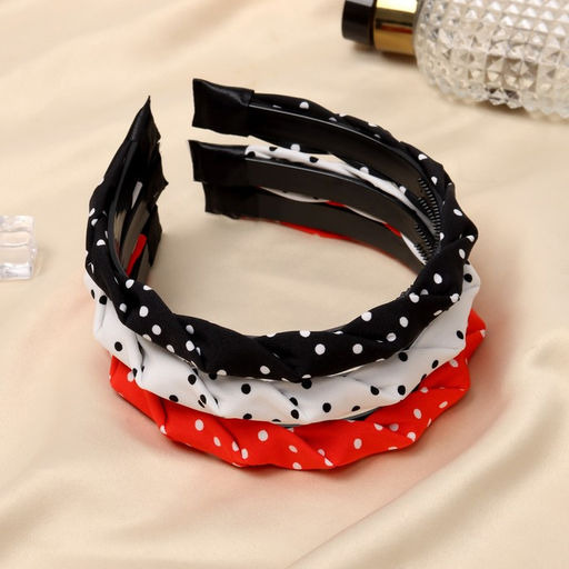 Цена за 2 шт. Ободок для волос «Феличе», горох, 1.2 см, МИКС