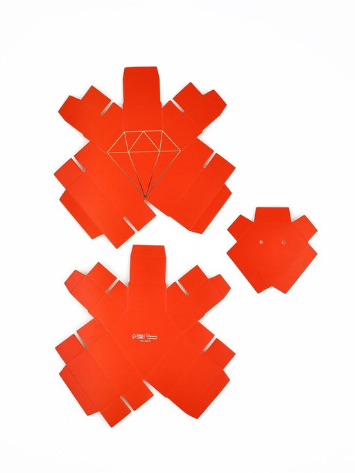 Цена за 5 шт. Коробка подарочная под бижутерию «Красная, тиснение», 10×9×3.5 см