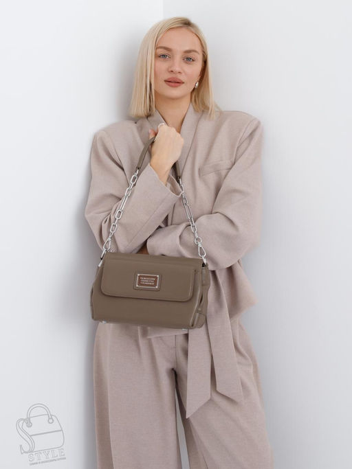 Сумка женская кожаная 0730CH d.apricot Polina&Eiterou