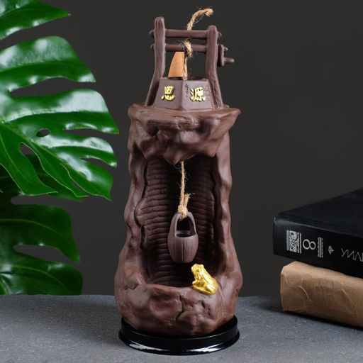 Подставка для благовоний TAKE IT EASY «Колодец», набор благовоний конусы, стелющийся дым, 25×10×10 см, с подсветкой, батарейки LR=44