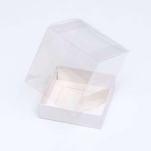 Цена за 5 шт. Коробка для пирожных, белый, 10×10×10 см