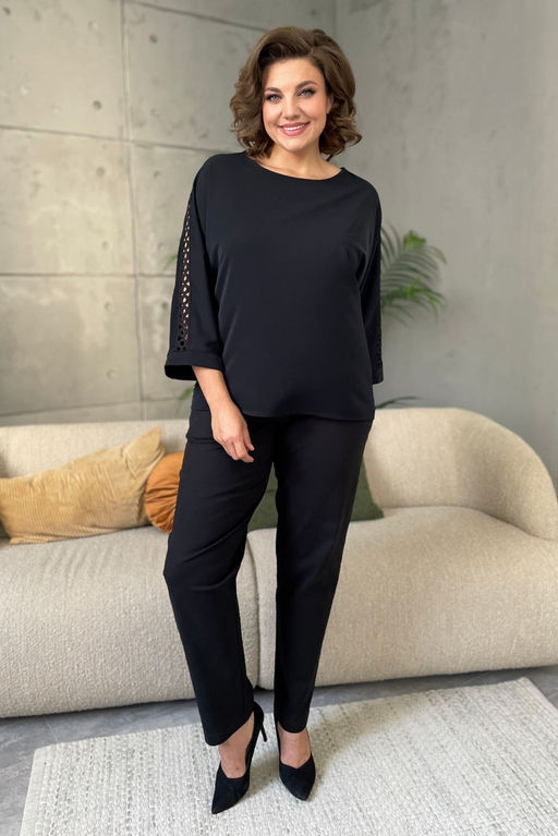 Блуза Rumoda 2125/1 черный/длинный рукав  фото 8