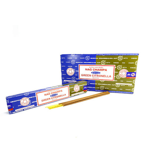 Благовония Satya Combo Nag Champa-Green Citronella Комбо Нагчампа-Цитронелла зеленая 16gm уп-12шт