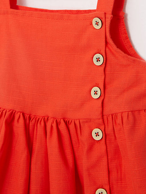 Kare Yaka Ask?l? Pamuklu K?z Bebek Elbise - Waikiki фото 3