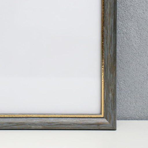 Фоторамка для фото 40×50 см Elena, пластик, серый с золотом, (пластиковый экран)