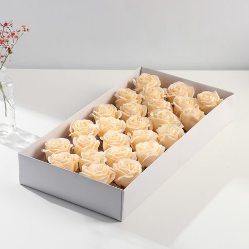 Цена за 25 шт. Мыльные лепестки для ванны Бутон королевской розы. Молочный, подарочный, 7?7?6 см - Simaland фото 3