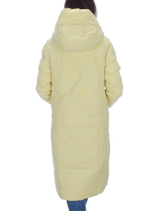 22339 YELLOW Пальто стеганое зимнее женское (200 гр. холлофайбера) - Фабричный китай фото 5