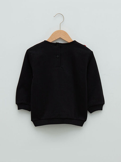 Bebe Yaka Uzun Kollu Minnie ve Mickey Mouse Bask?l? K?z Bebek Sweatshirt - Waikiki фото 2
