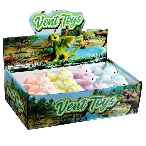 Цена за 11 шт. Мялка «Дракоша» с пастой, цвета МИКС