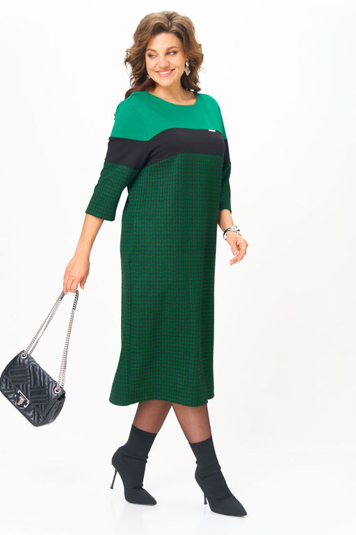 Платье Michel Chic 2188 зеленый, черный  фото 2