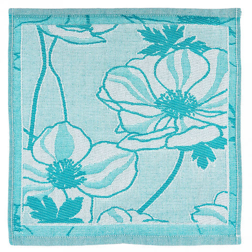 Салфетка кухонная 30х30см, пестротканая, плотность 200гр/м2, хлопок 100%, "Цветы", цвета микс (Россия)