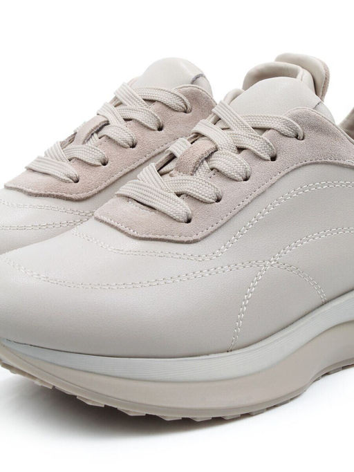 03-A180-2 LT. BEIGE Кроссовки женские (натуральная кожа)