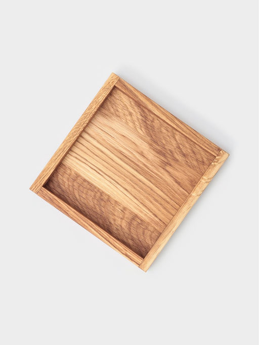 Доска для подачи "Бургер", с двухсторонним бортиком, 20x20 дуб
