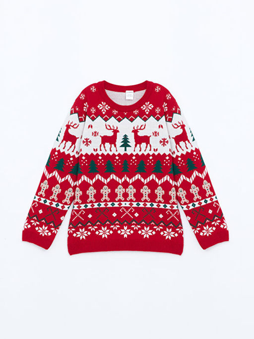 Y?lba?? Temal? Erkek ?ocuk Kazak