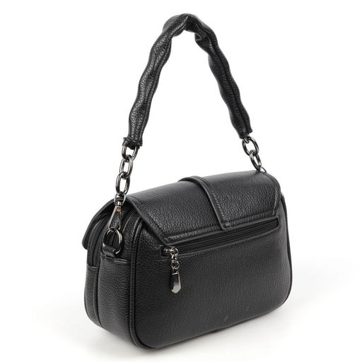 Женская сумка через плечо из эко кожи 9803 Блек - Cidirro фото 3