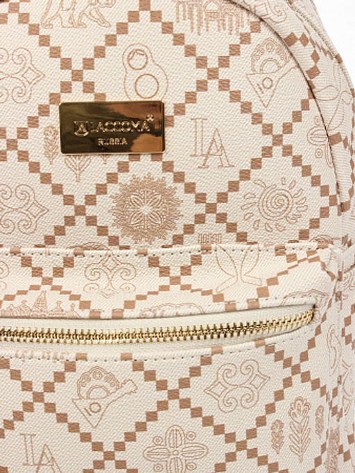 LACCOMA рюкзак АС7302-Россия-кремовый эко кожа хлопок