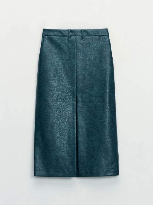 Юбка миди из искусственной кожи / Zarina