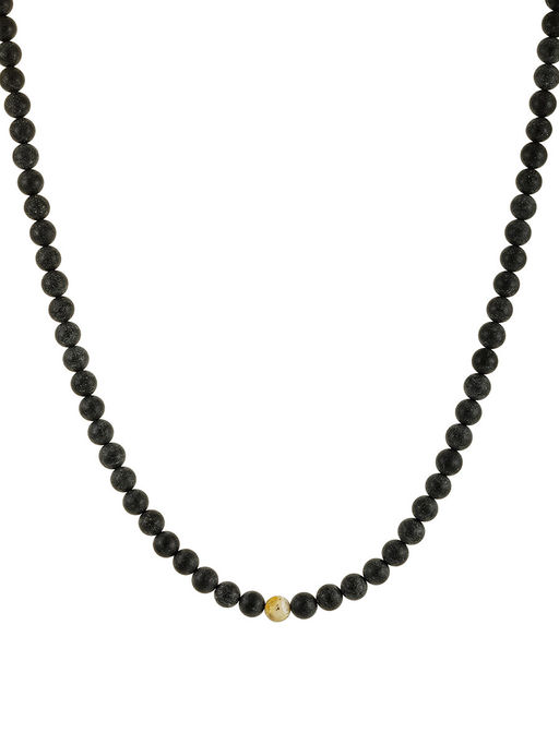 Стильные короткие бусы из чёрного формованного янтаря Куба