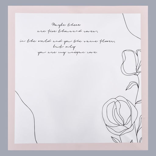 Цена за 20 шт. Пленка для цветов матовая, Поэма, 57х57см, розовый - UPAK LAND фото 3