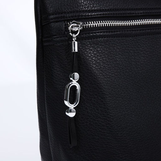 Сумка-тоут на молнии, 2 наружных кармана, цвет чёрный - Simaland фото 4