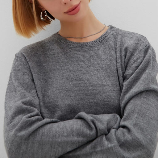 Джемпер женский MINAKU: Knitwear collection, серый, размер 50-52  фото 6