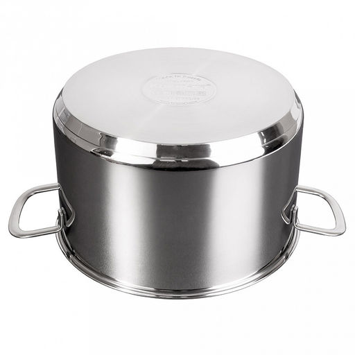 Кастрюля из нержавеющей стали Safia 9л, д28см, h23,2см, дно д25,5см, s0,8мм, стеклянная крышка, плоское, утолщенное дно, ТРС (теплораспределительный слой), нержавейка AISI 304 (18/10) (Россия) Подходит для всех видов плит, включая индукционную. - Домашняя мода фото 3