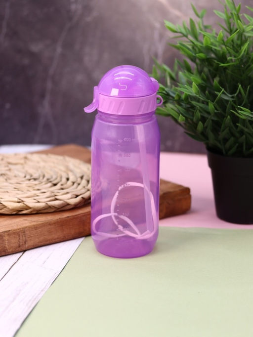 Бутылка "Classic" с трубочкой, purple (400 ml)