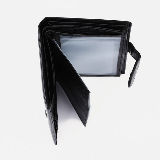 Обложка на кнопке, для автодокументов, паспорта, карт, купюр, цвет чёрный - Simaland фото 3