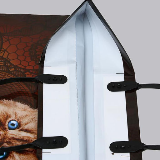 Цена за 10 шт. Пакет "Бэбикэтс", полиэтиленовый с пластиковой ручкой, 40 х 44, 100 мкм