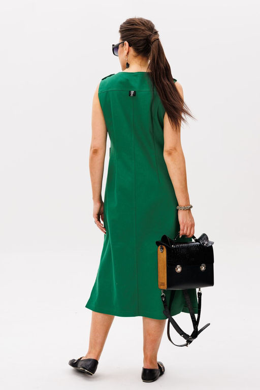 Платье ANELLI 1478 папоротниково-зеленый  фото 5