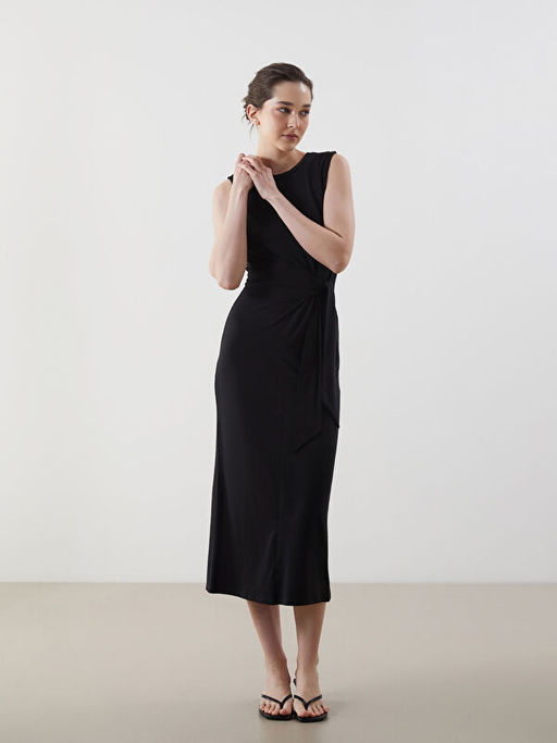 Bisiklet Yaka Elbise