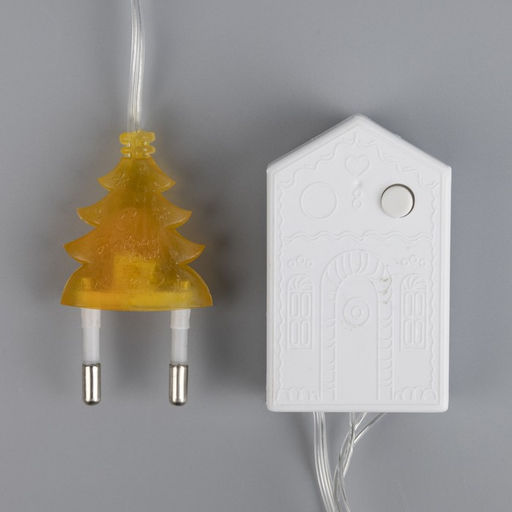 Гирлянда Нить 4 м с насадками Шарик сетка, IP20, прозрачная нить, 20 LED, свечение тёплое белое, 8 режимов, 220 В - Luazon lighting фото 4