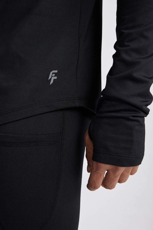 DeFactoFit Спортивная футболка узкого кроя с круглым вырезом  фото 5