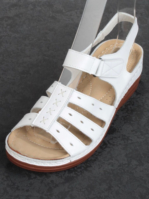 06-PEI02-1 WHITE Туфли летние женские (натуральная кожа) - No name фото 2