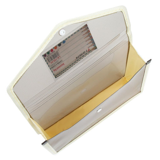 Папка-конверт на кнопке А4, 500 мкр, с расширением, горизонтальная, карман для визиток, МИКС - Simaland фото 14