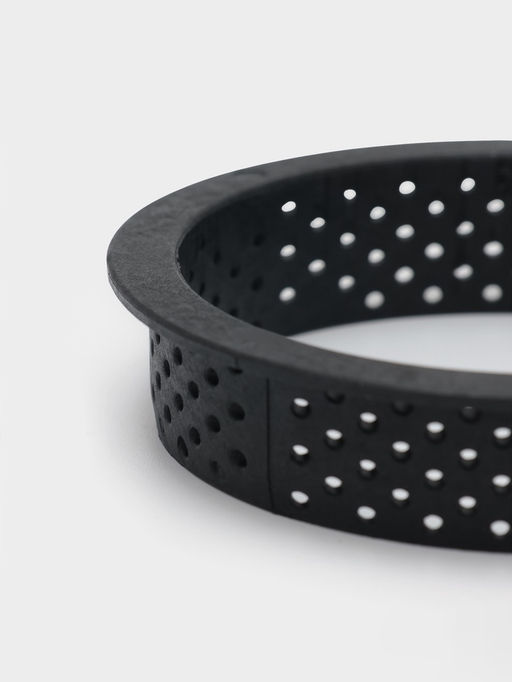 Формы для выпечки тарта Доляна, перфорированные, внутренний d=8.3 см, набор 6 шт., чёрный