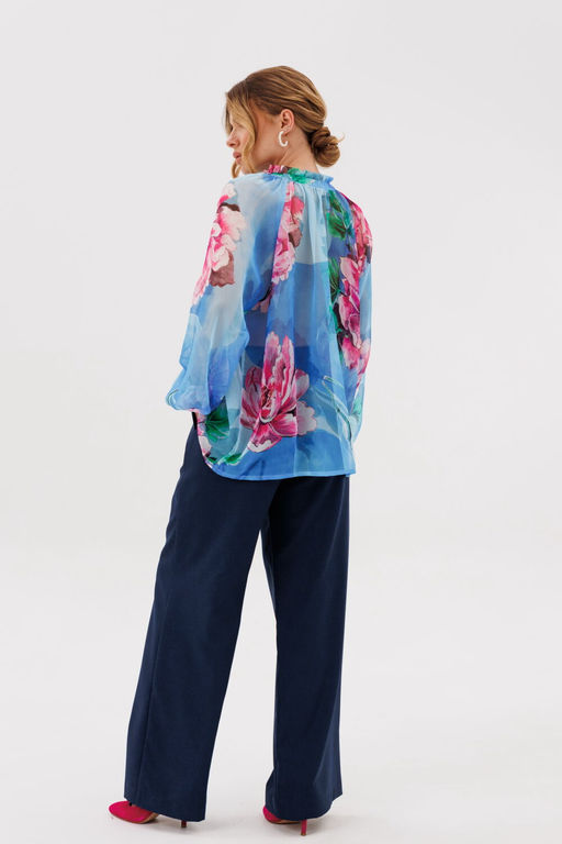 Блуза AmberA 1128-1 голубой  фото 6