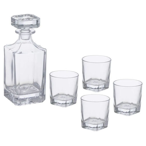 52349 GIPFEL Набор для виски LORD: графин 700мл, 4 бокала 320мл. Материал: хрустальное стекло