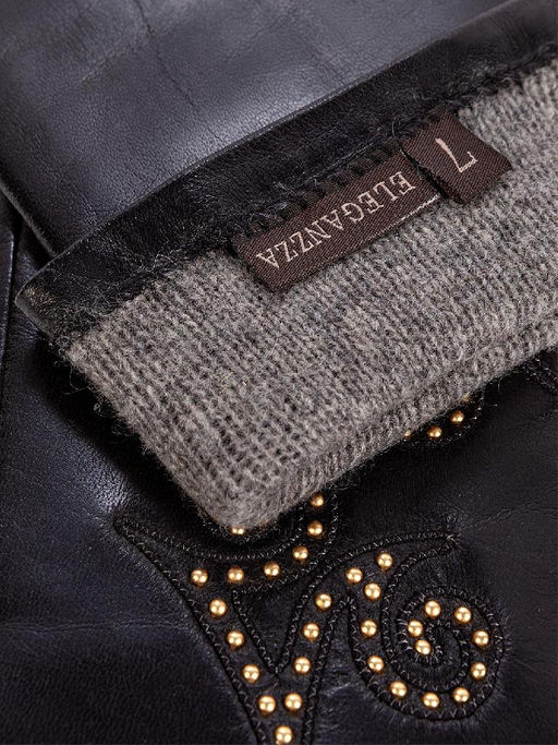 Перчатки женские ш+каш. F-IS0018 black - Eleganzza фото 3