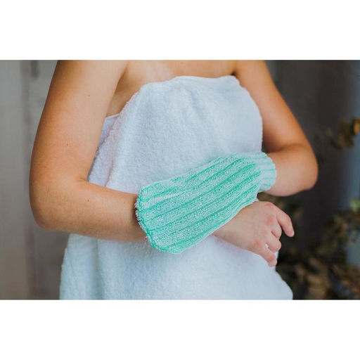 Мочалка - варежка для тела массажная Доляна, 19×11 см, жёсткая, МИКС