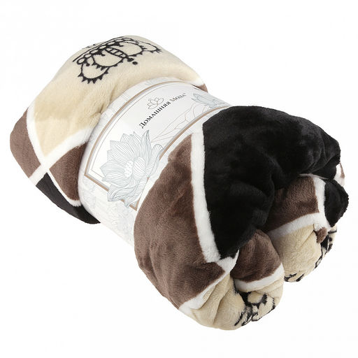 Плед/покрывало 220х200см "Шведский двор", велсофт "California" набивной, полиэстер 100%, плотность 270г/м2, упаковка: 20х33см пояс бумажный, "Домашняя мода" (Россия)