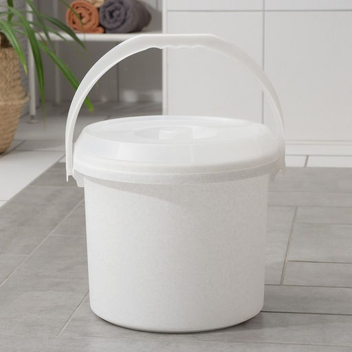 Ведро с крышкой, 15 л, d=30 см, h=28 см, МИКС