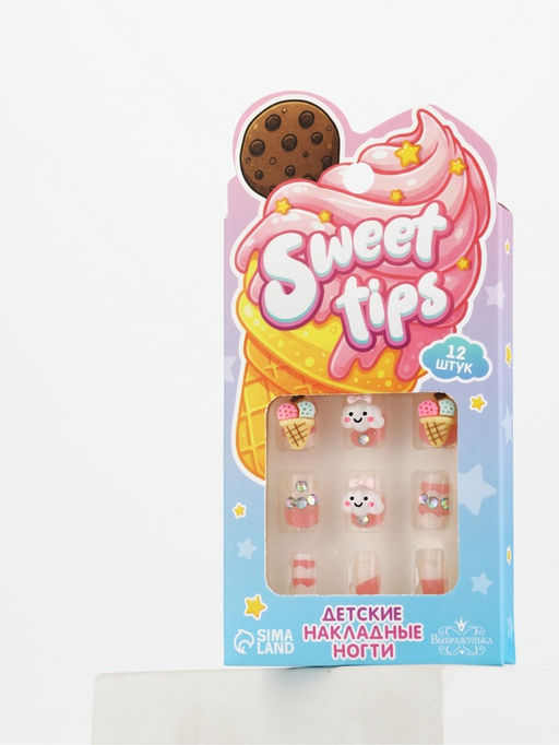 Детские накладные ногти «Сладости», 12 шт.